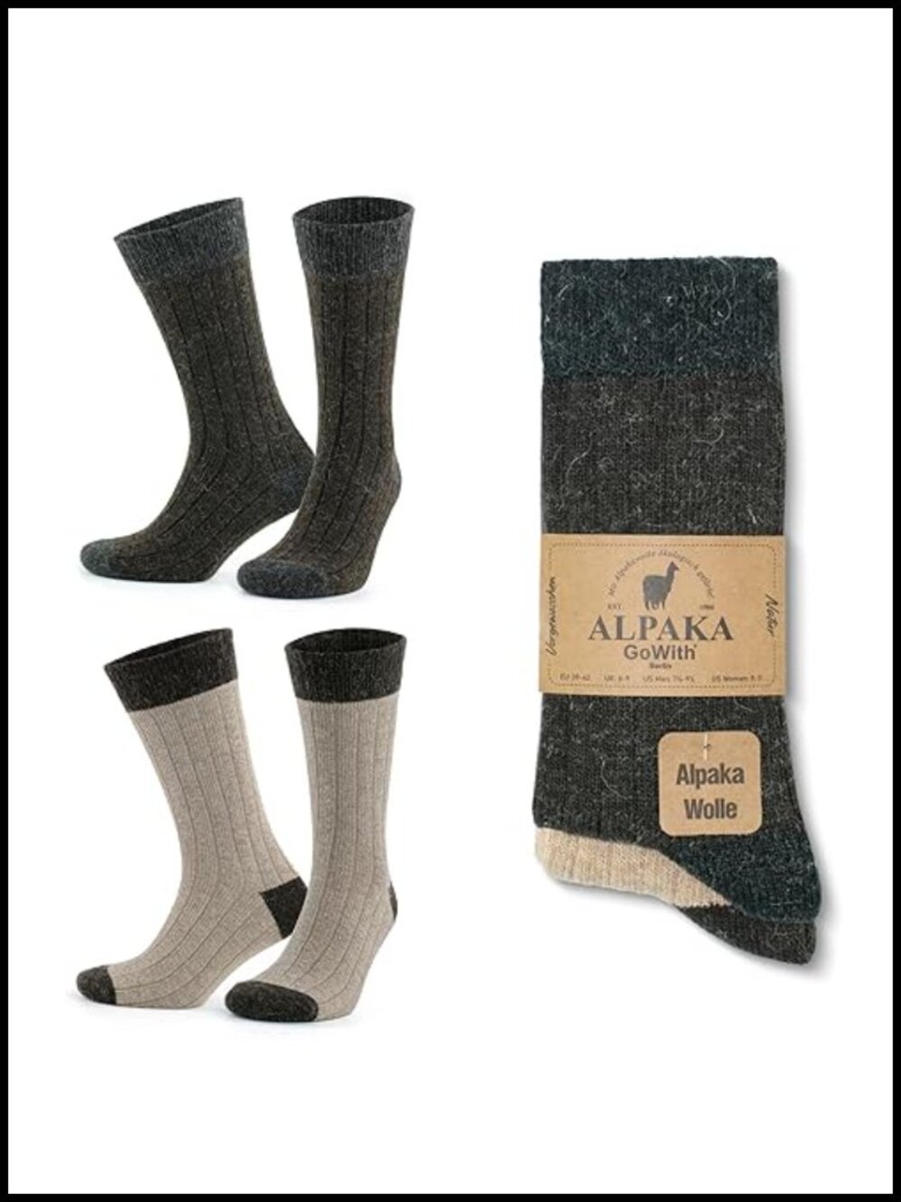 Alpaca Merino Wool Blend Crew Socks Thermal Boot Socks